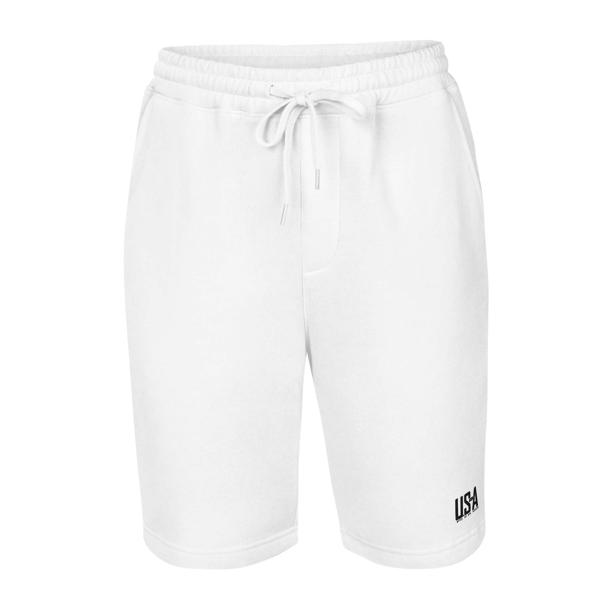 Men's fleece shorts - white